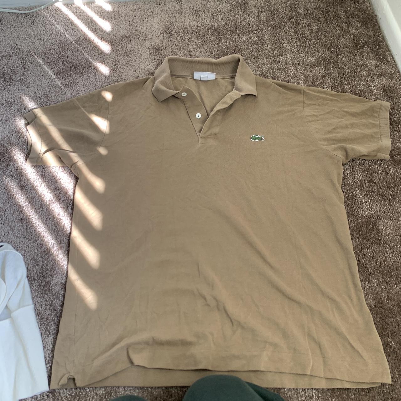 Super cute olive green lacoste polo Short sleeves... - Depop