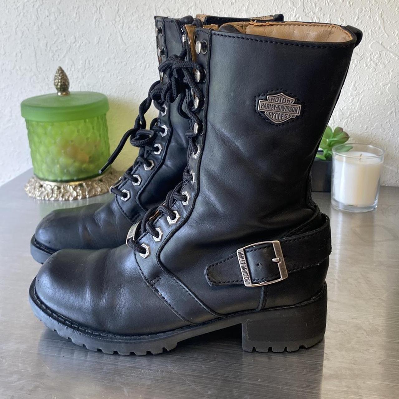 Women’s Harley Davidson Alana Back Buckle Boots Y2K... - Depop