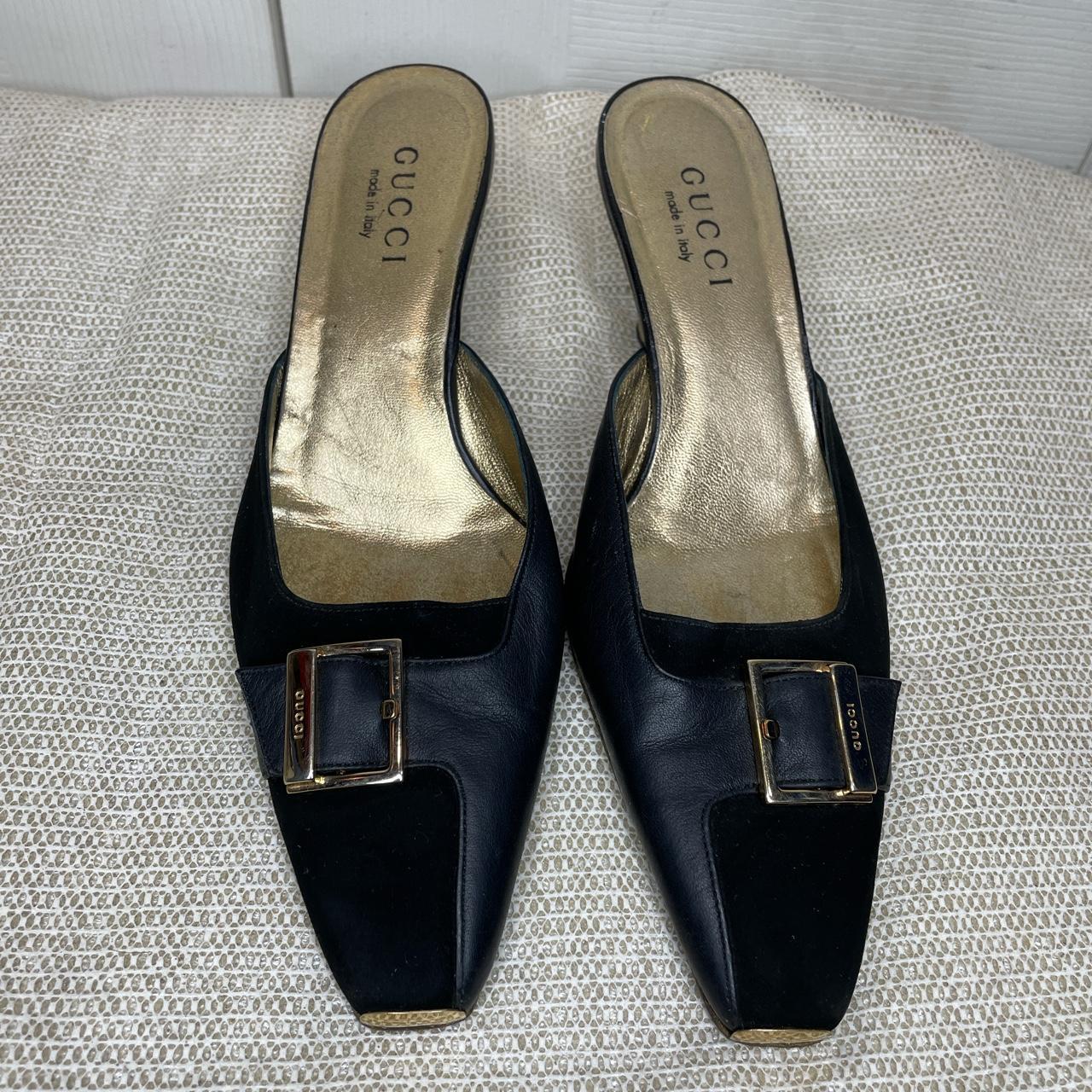 Gucci hot sale suede mules