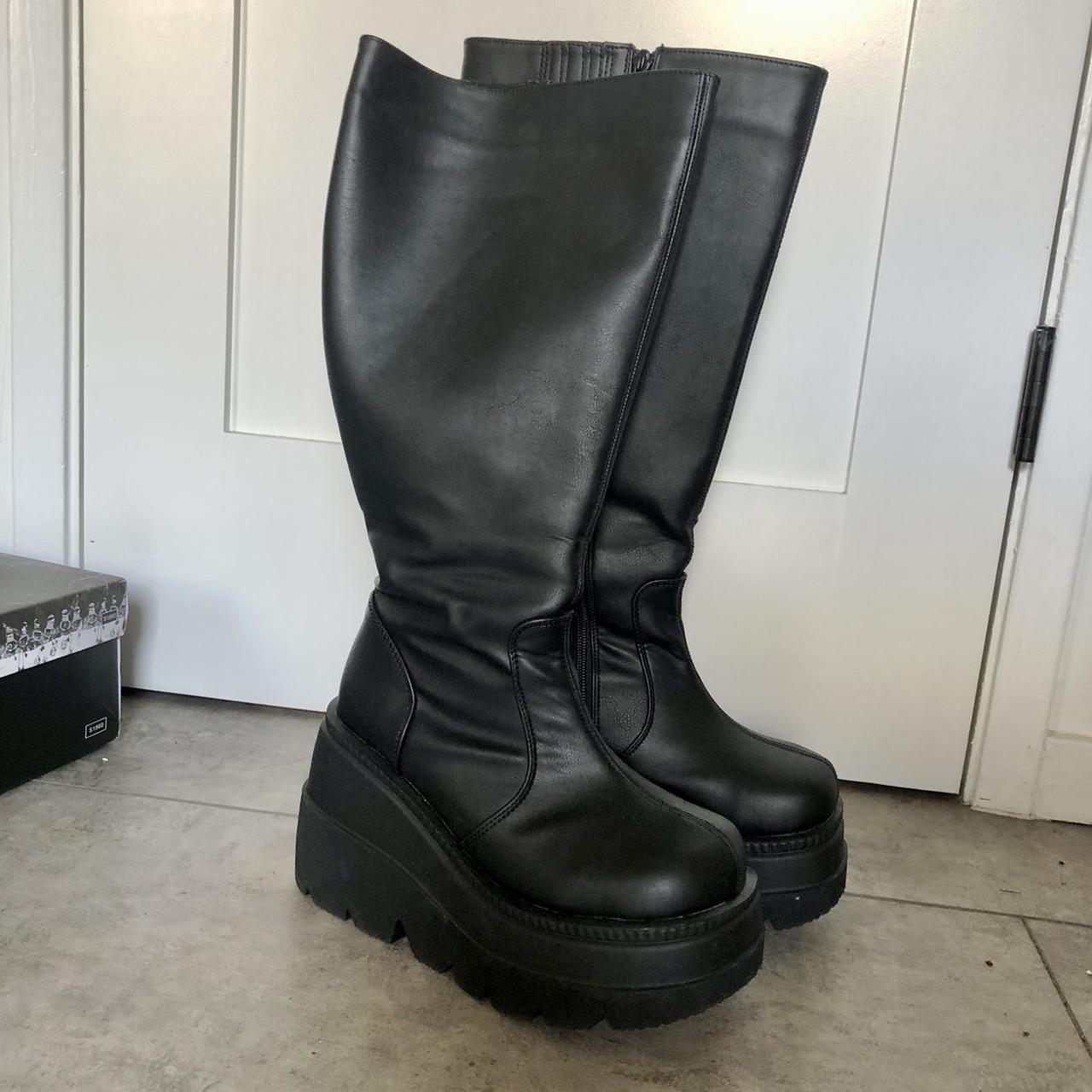 Demonia Shaker100 WIDE CALF size 9 worn 23... Depop