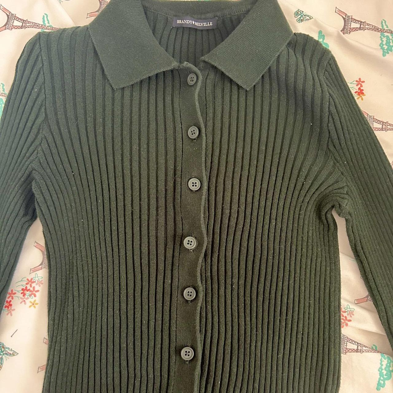 Brandy Melville Green cardigan Depop