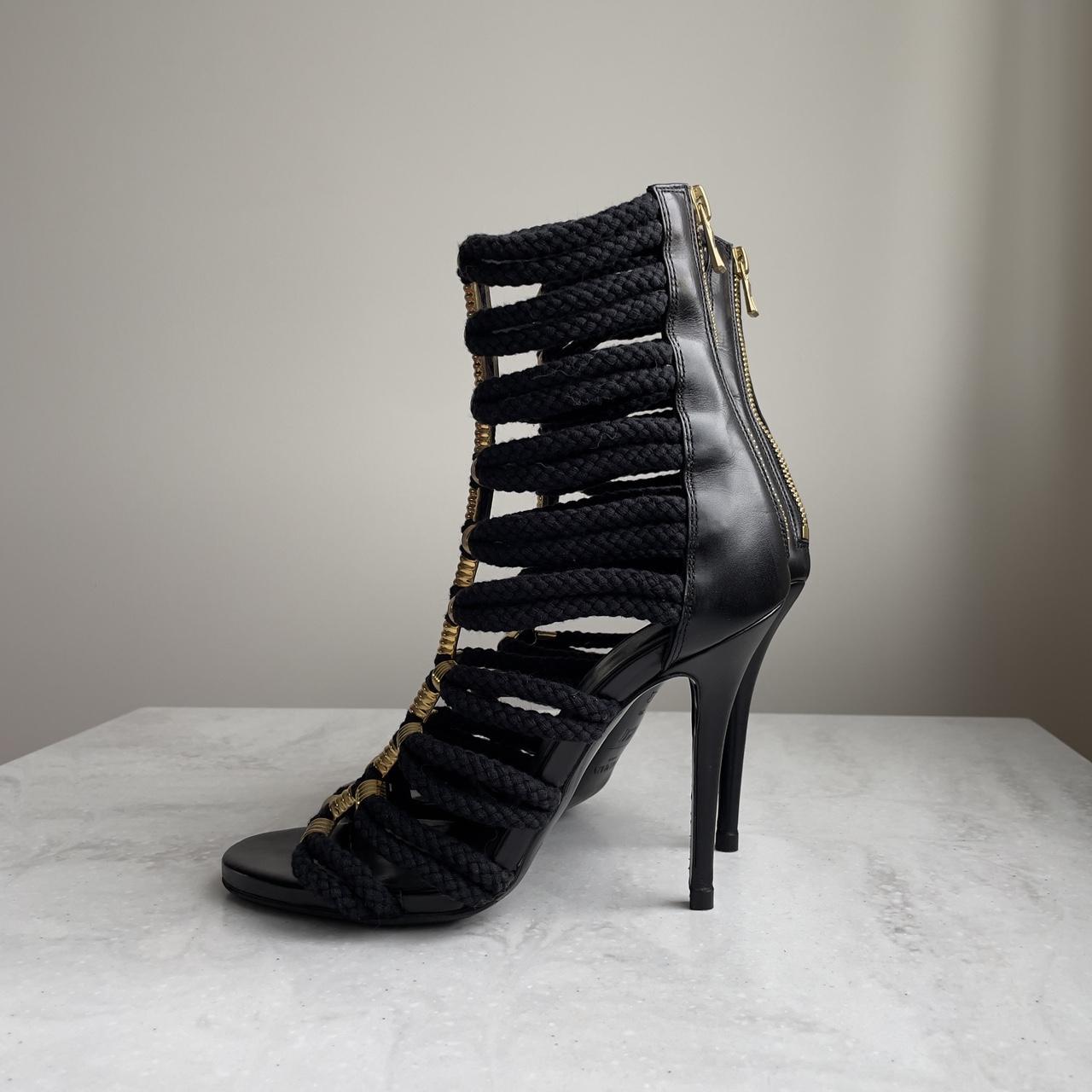 Balmain X online H&M, Gladiator heeled rope sandals 7 38 NEW