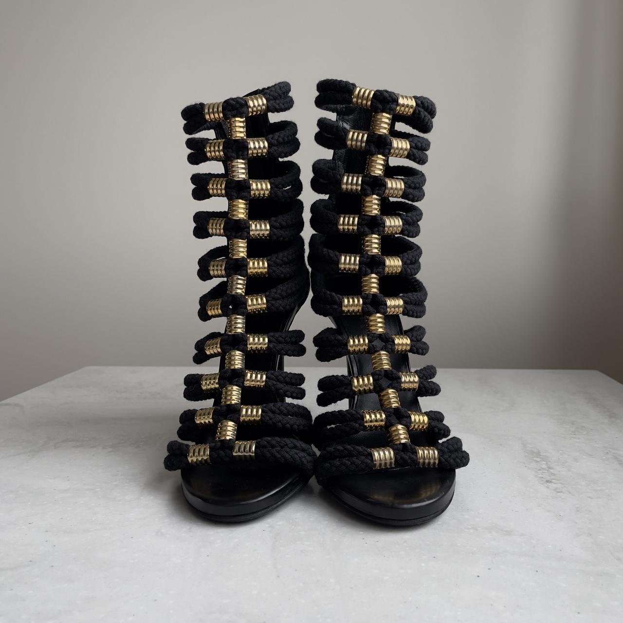 Balmain sale X H&M, Gladiator heeled rope sandals 7 38 NEW