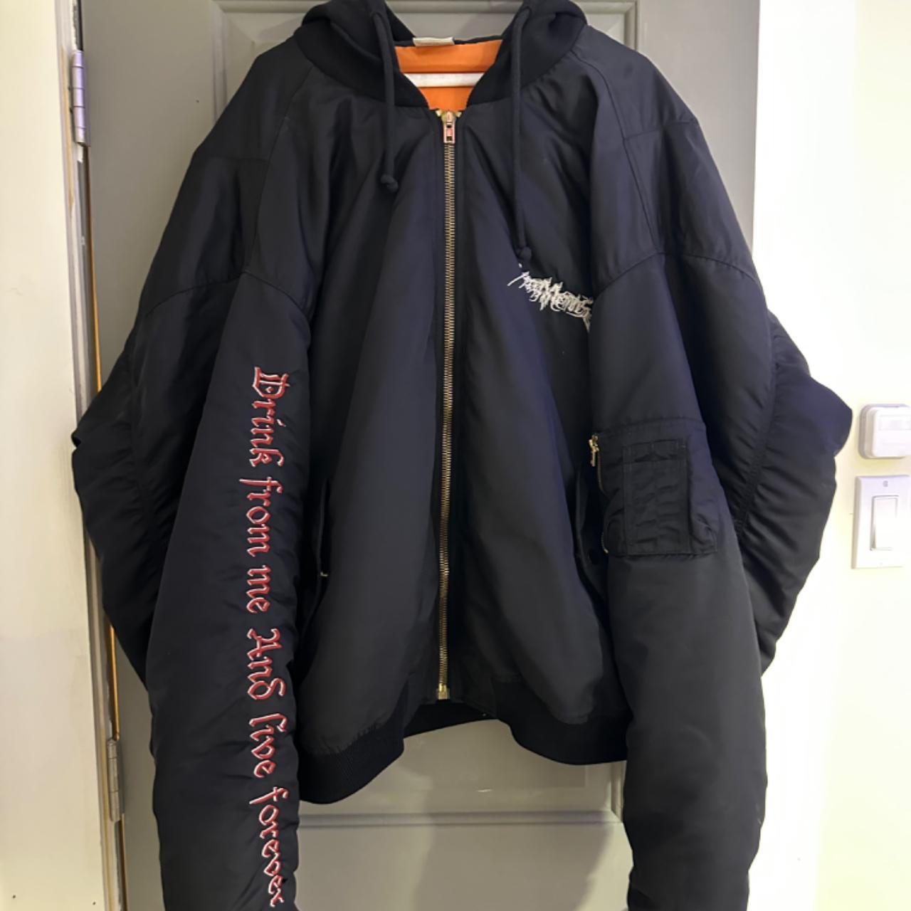 Vetements Total Fucking Darkness Bomber AW17 Size... - Depop