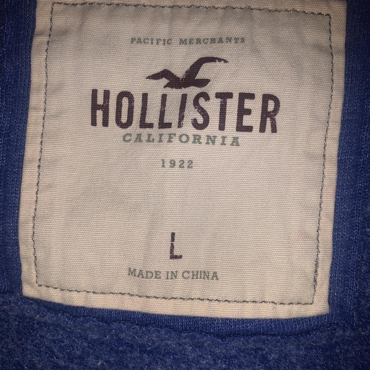 Hollister Co. Women's Blue and White Hoodie | Depop