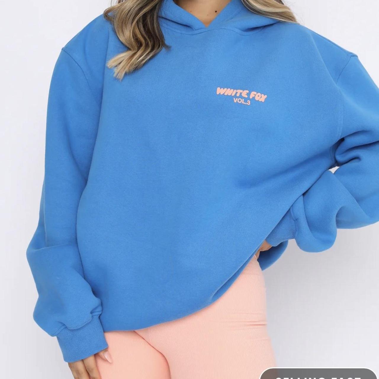 blue and pink white fox offstage hoodie in Azure... - Depop