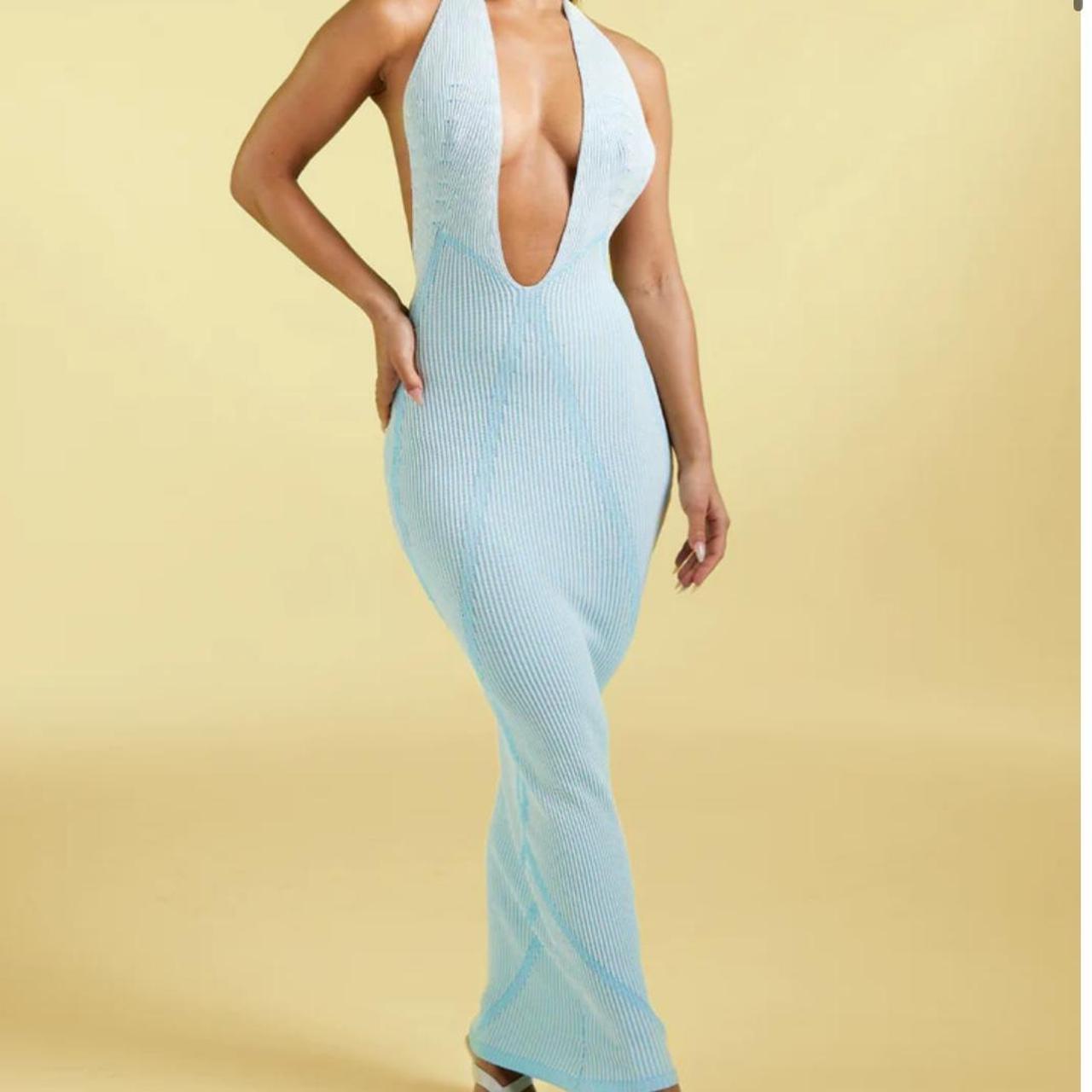 Murci blue knit dress Perfect for holidays Size | Depop