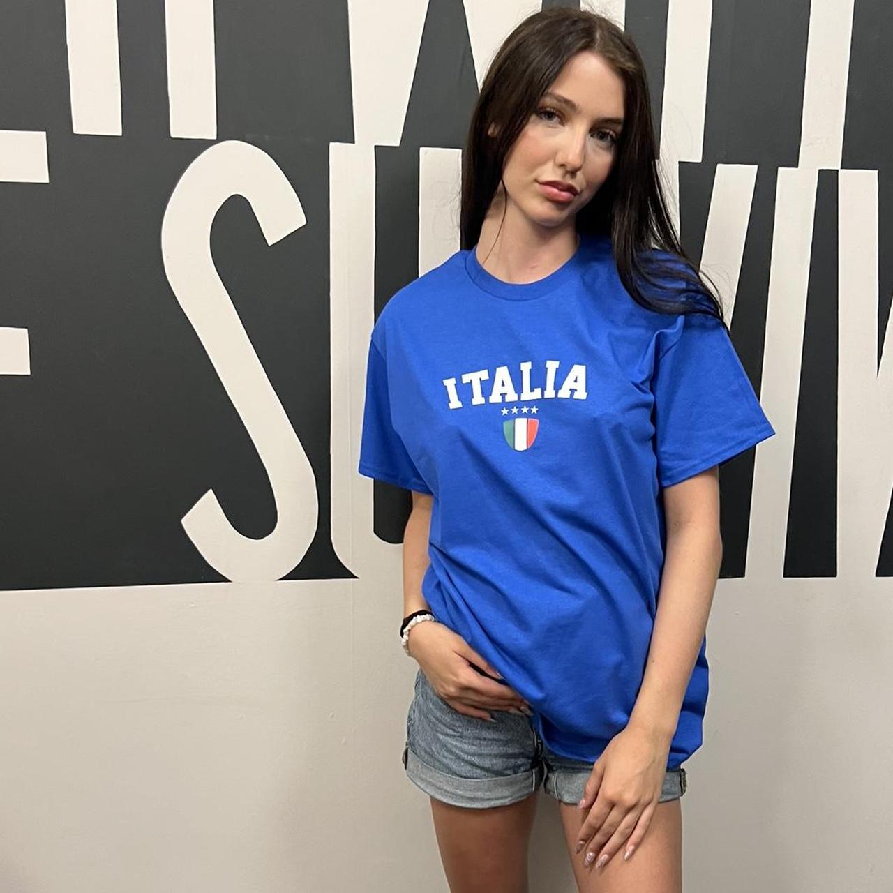 ITALIA Boyfriend tee 💙🇮🇹⚽️ Sexy slouchy tee, size up... - Depop