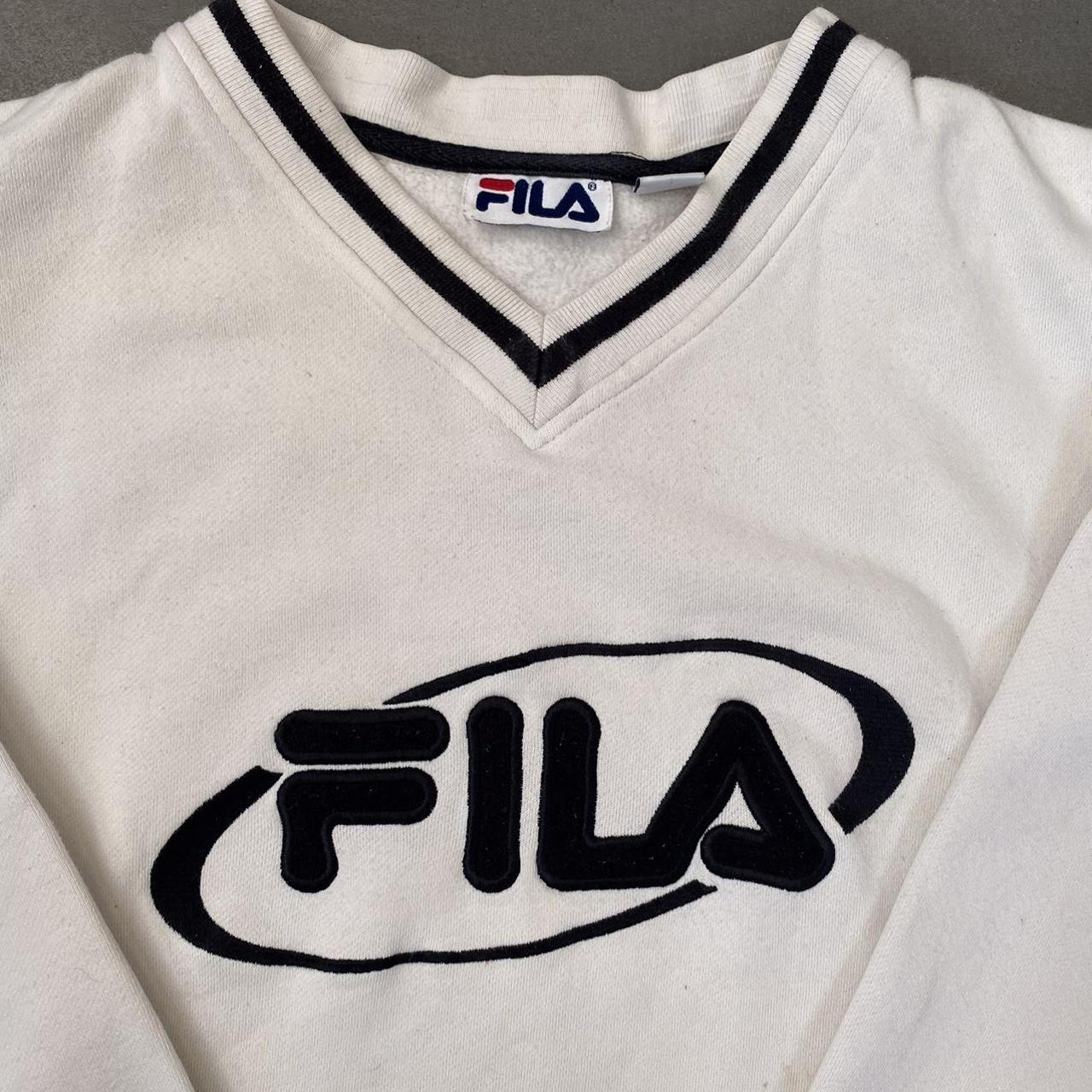 Vintage white Fila sweatshirt 90sin XL There are... - Depop