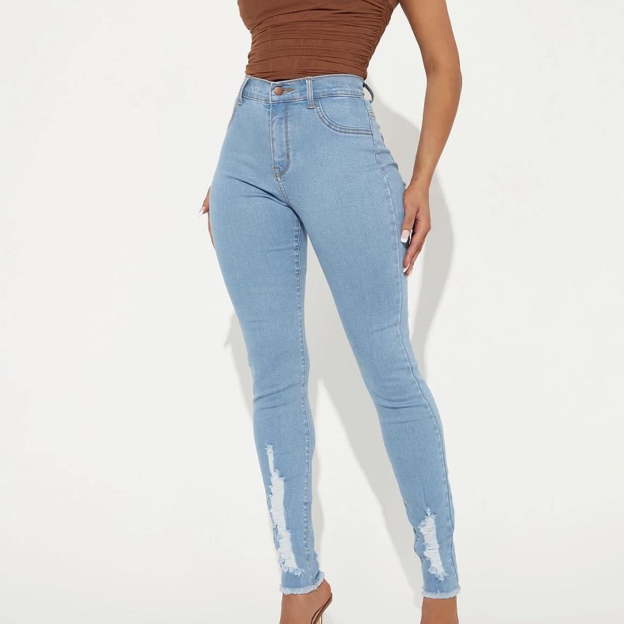 Fashion Nova Women's Blue Jeans | Depop