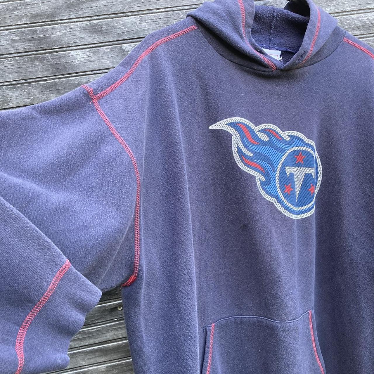 Tennessee Titans Hoodie Mens Large Blue Gray Fleece - Depop