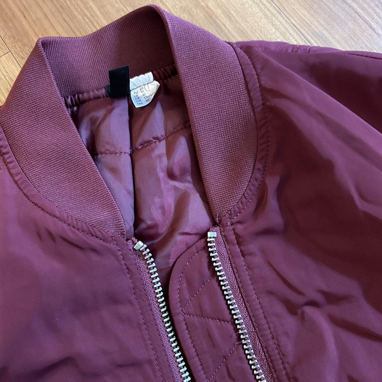 Zara Women's Burgundy and Red Jacket | Depop