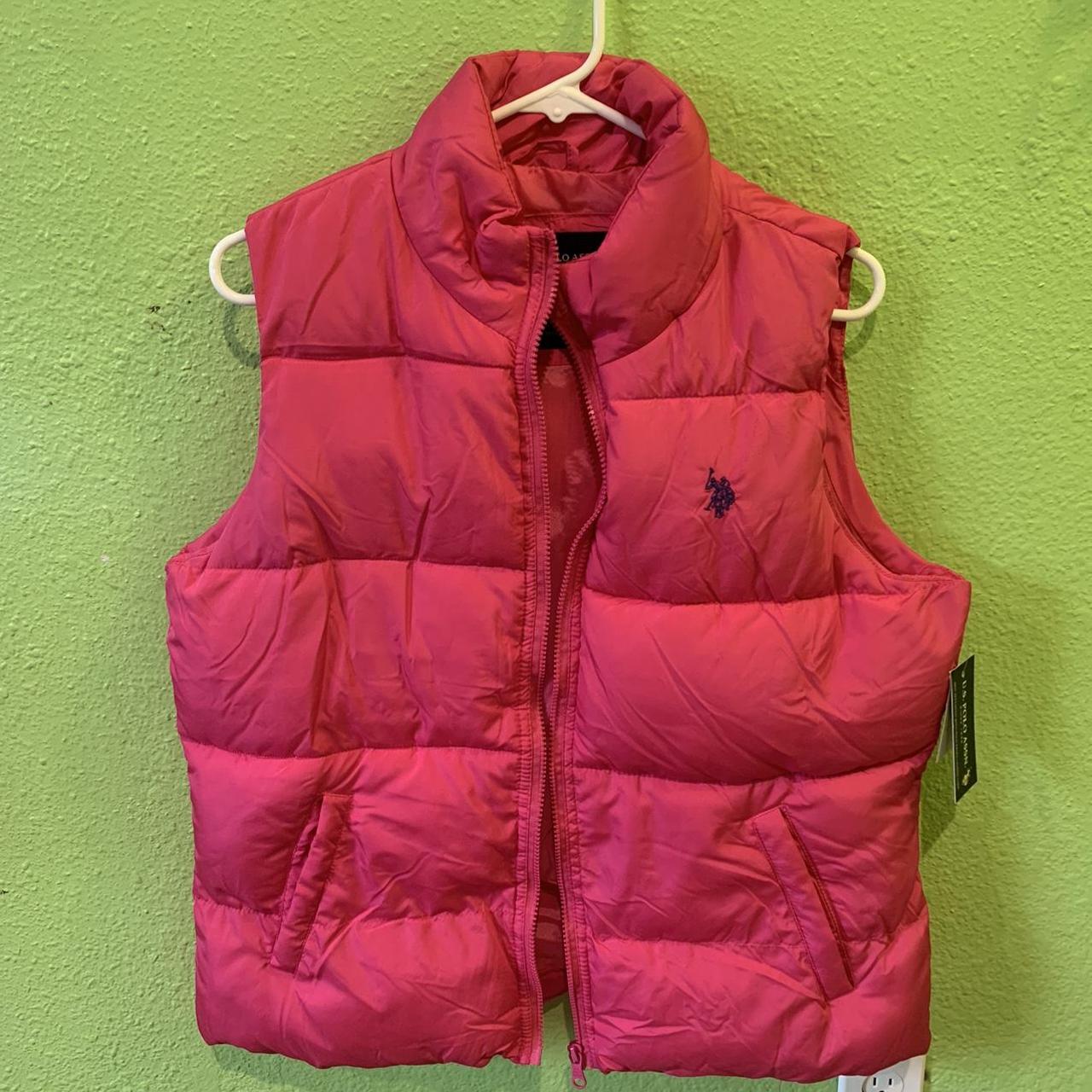 pink polo vest with tags - Depop