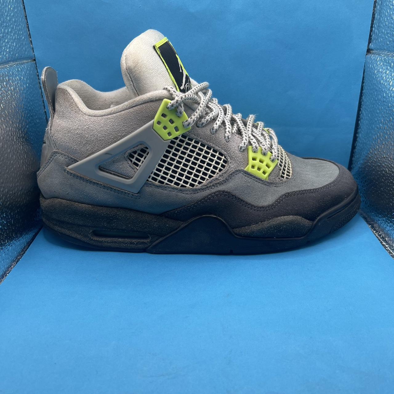 Jordan 4 neon 7/10 condition Size 7.5 Delivery... - Depop