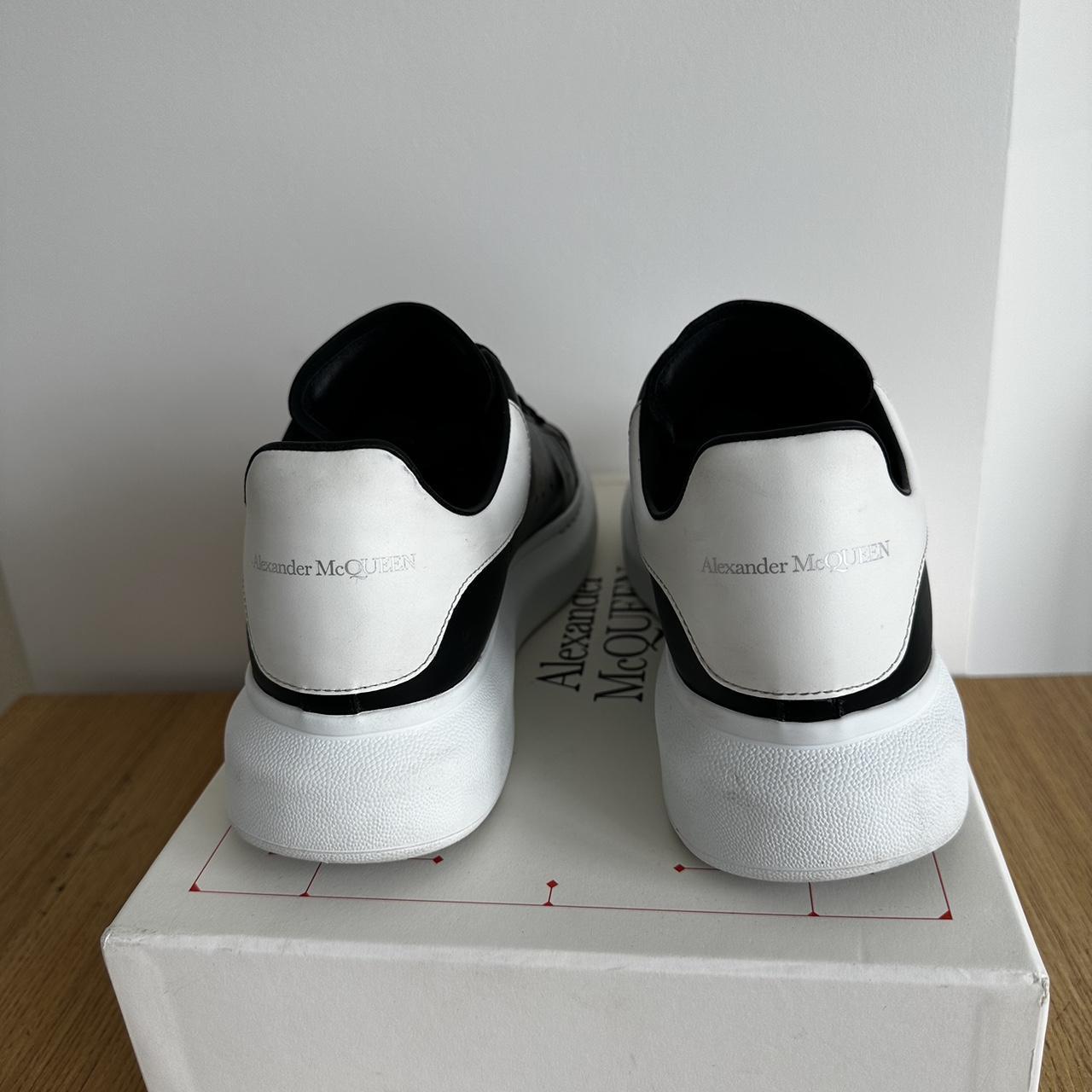 Black & White Alexander McQueens Trainers Size: 8 UK... - Depop