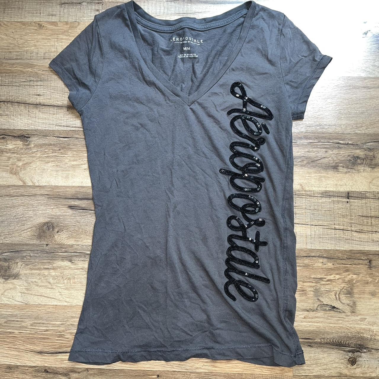 Y2K Aeropostale Black Shirt super cute shirt with no... - Depop