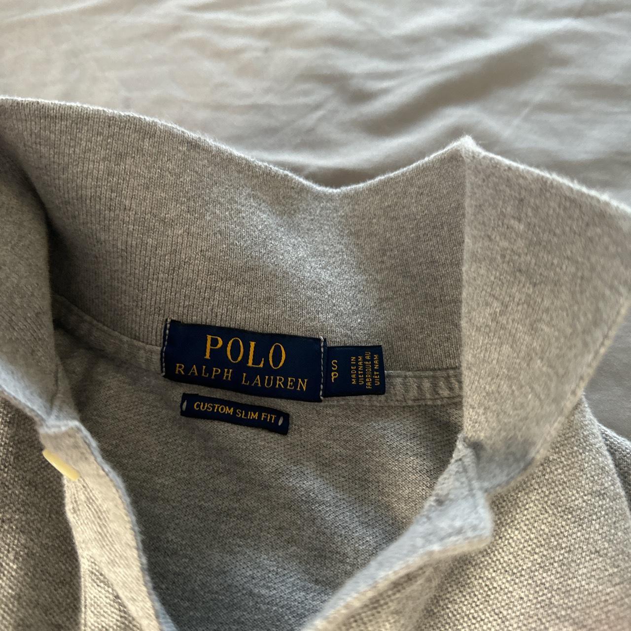 POLO RALPH LAUREN GREY POLO T SHIRT SIZE SMALL GREAT... - Depop