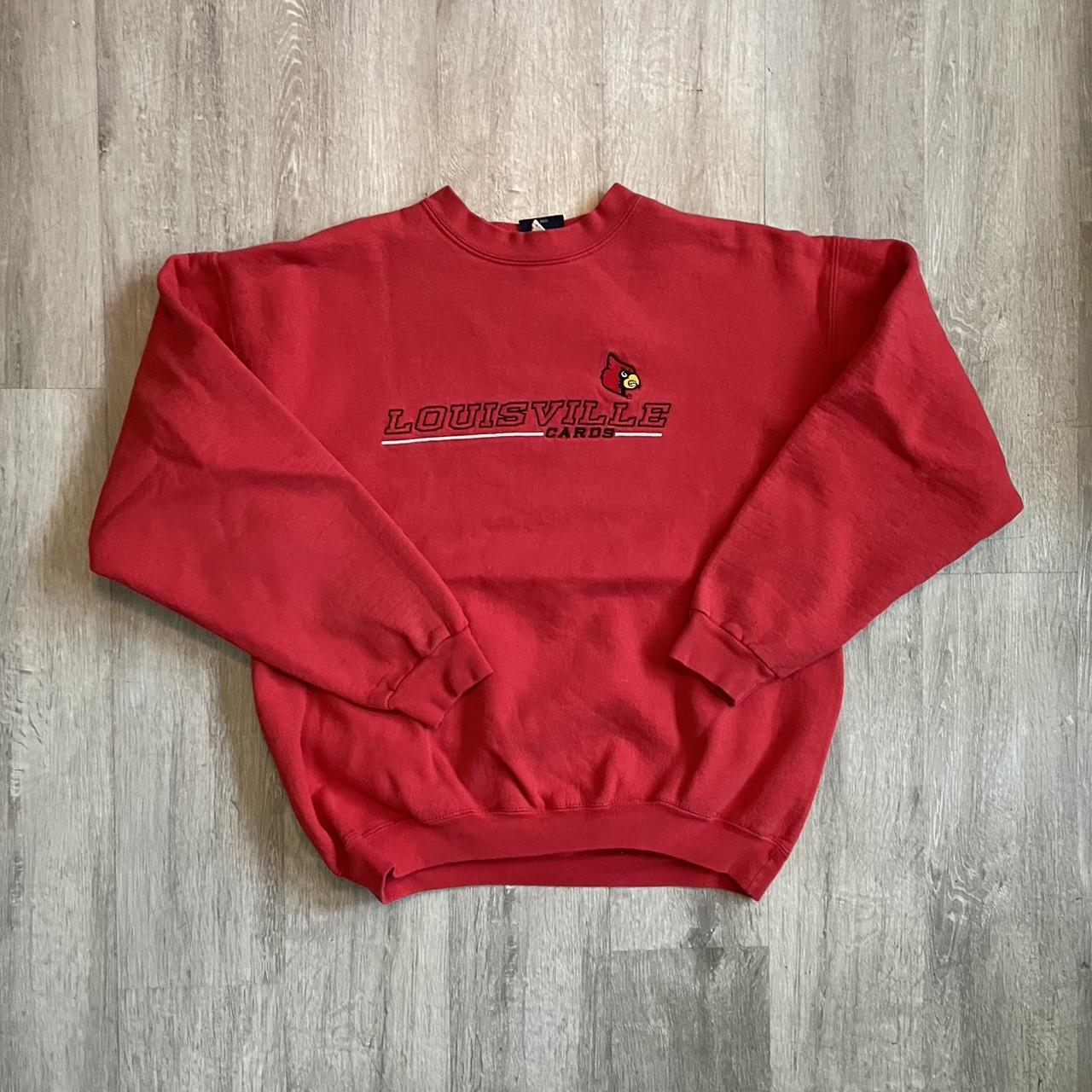 Vintage embroidered Louisville Cardinals hoodie with - Depop