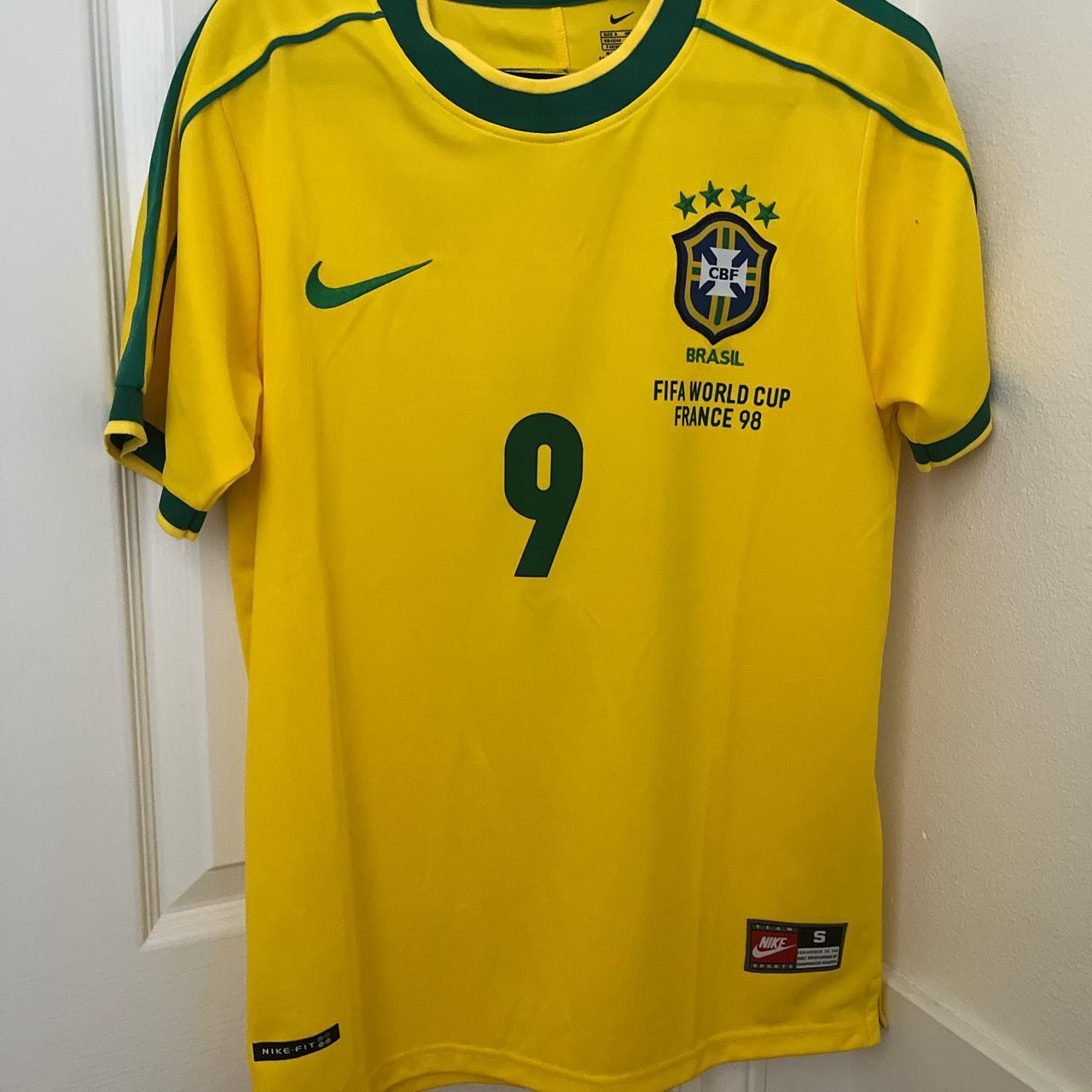 Vintage Brazil World Cup Soccer Jersey #11 - Depop