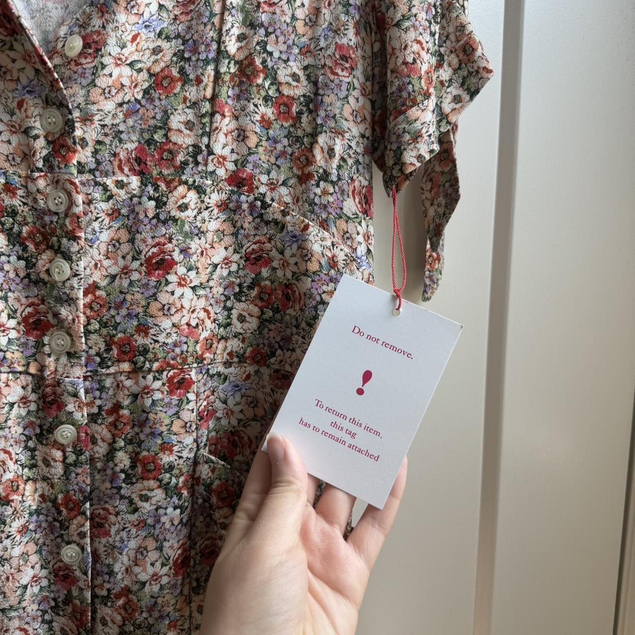 DESCRIPTION • Rouje Dress • Orange • Floral Print • | Depop