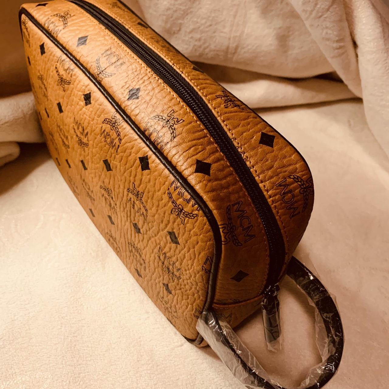 Authentic MCM cognac barrel bag. interior is in good - Depop