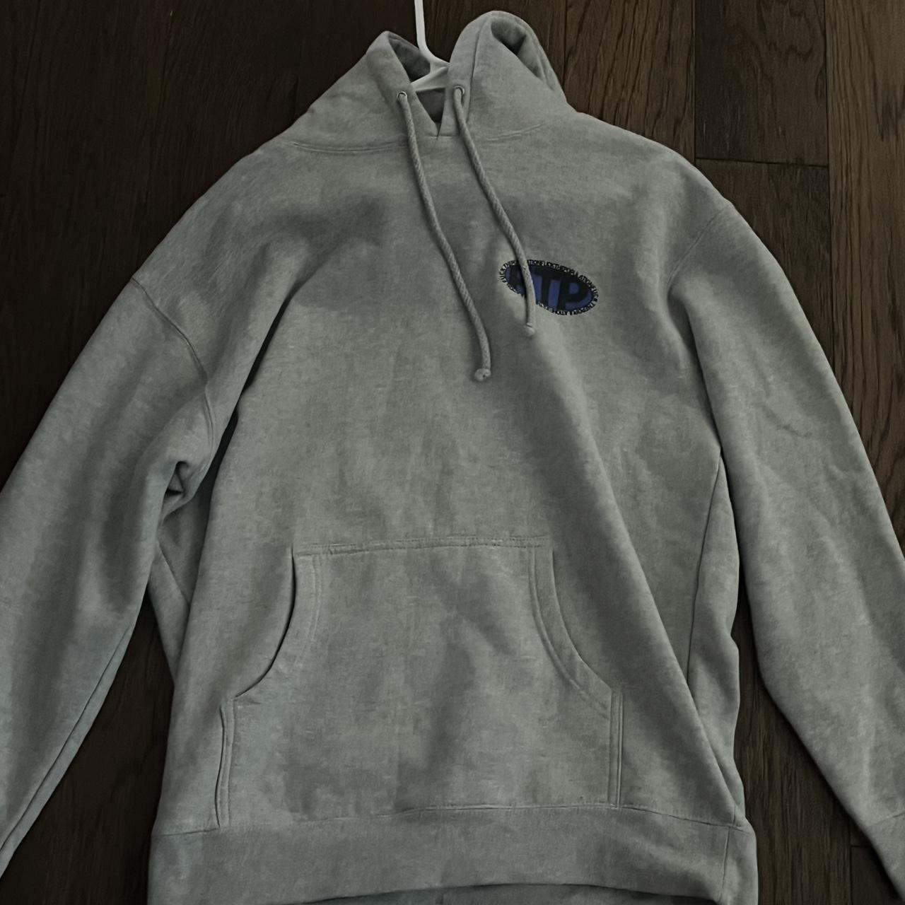 ✯FTP grey halftone hoodie great condition size largr... - Depop