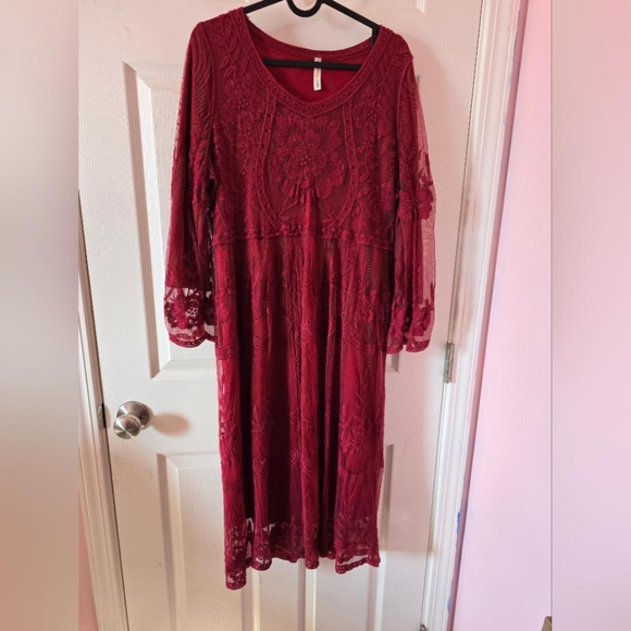 Orange maroon dress best sale