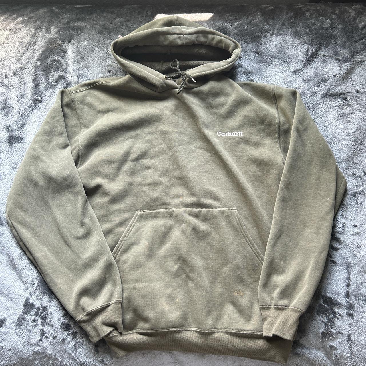 carhartt green hoodie - Depop