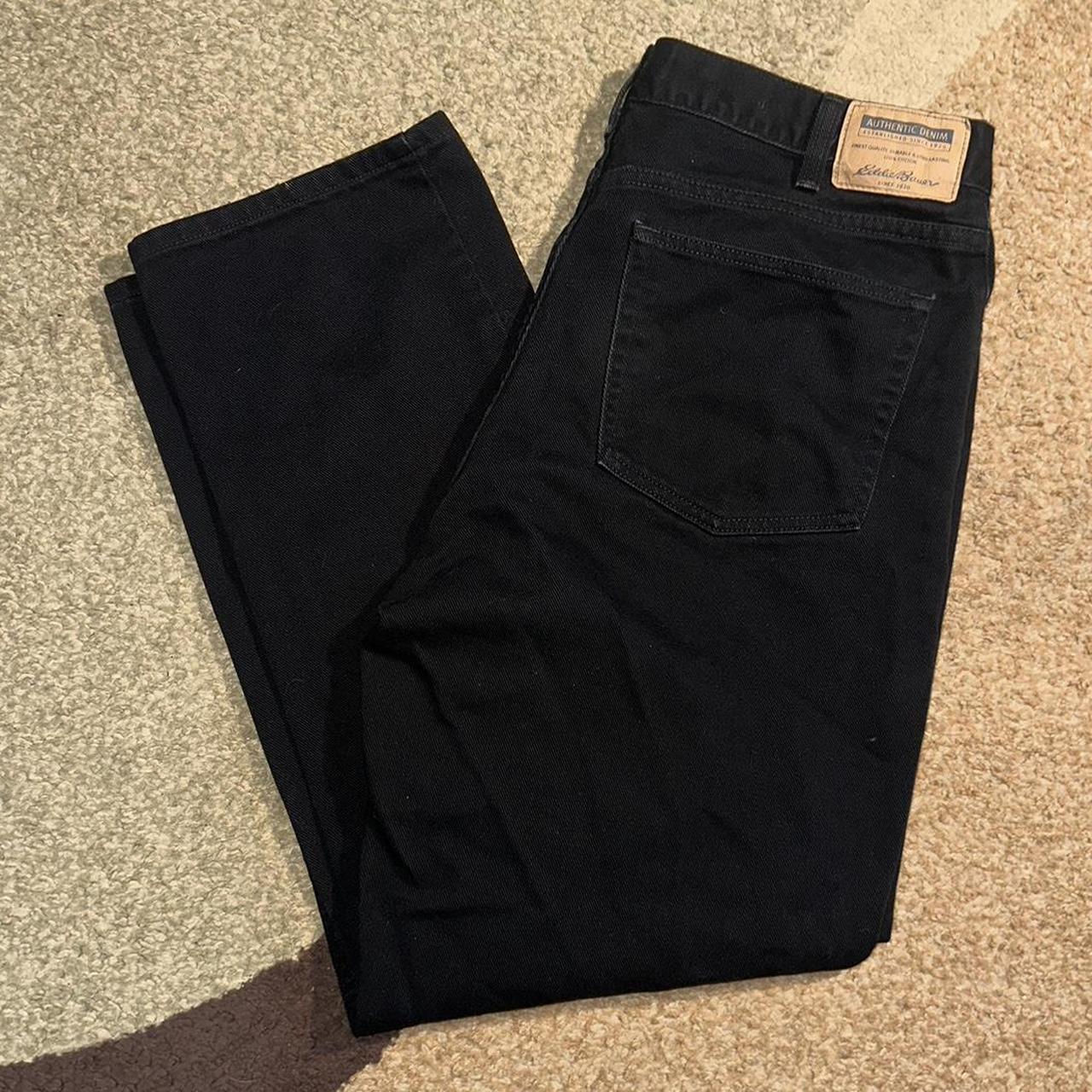 Baggy Eddie Bauer black jeans 36/32 #vintagejeans... - Depop