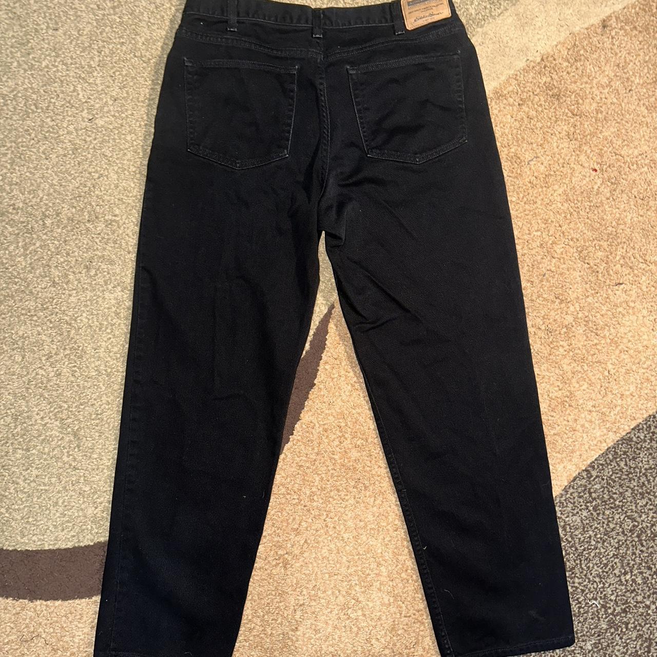Baggy Eddie Bauer black jeans 36/32 #vintagejeans... - Depop