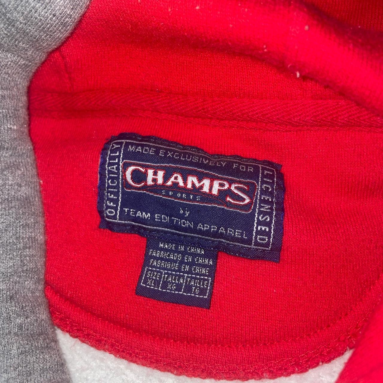 Champs Sports Men's Red and Grey Hoodie Depop