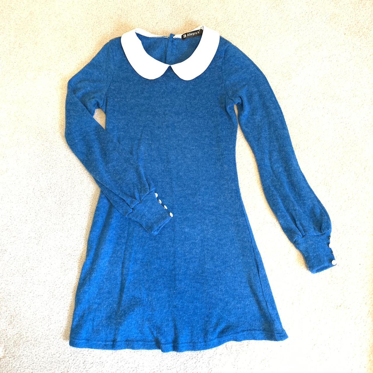 Allegra K Women's Blue Dress | Depop