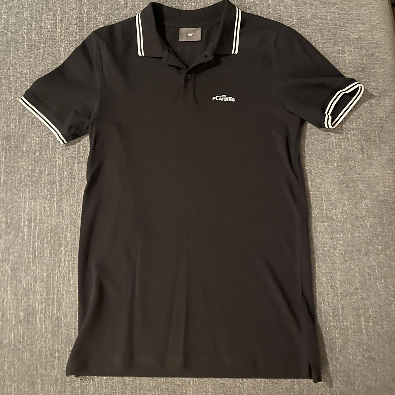 H&M Men's Black Poloshirts Depop