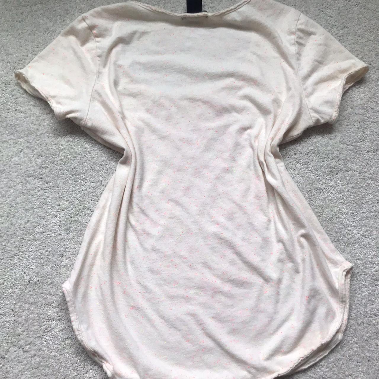 Deb Women's Cream and Pink T-shirt (2)