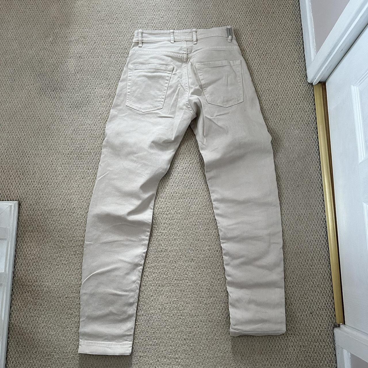 Represent Baggy Denim in cream Waist 28 - slim fit... - Depop