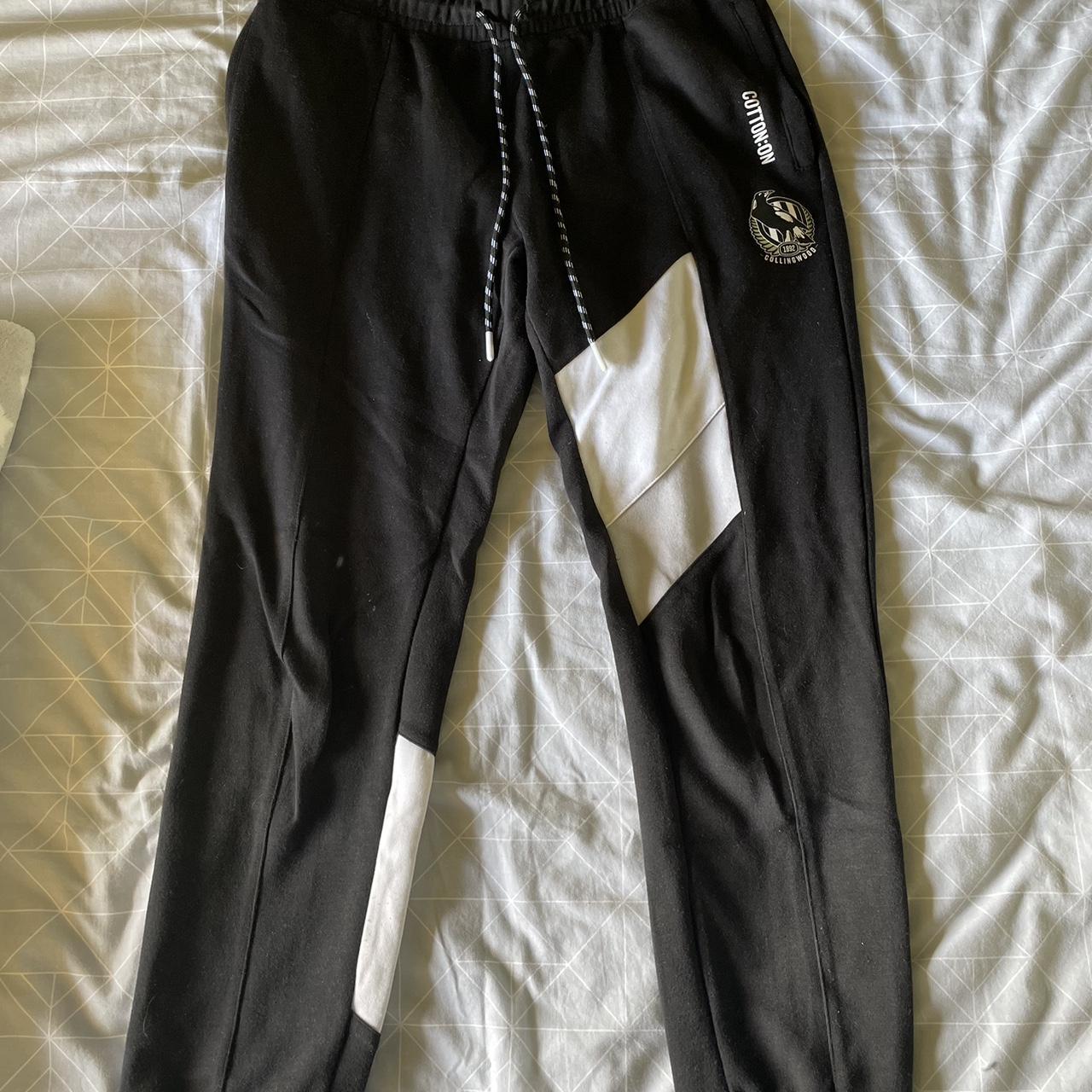 Cotton On Women's Black and White Joggers-tracksuits | Depop