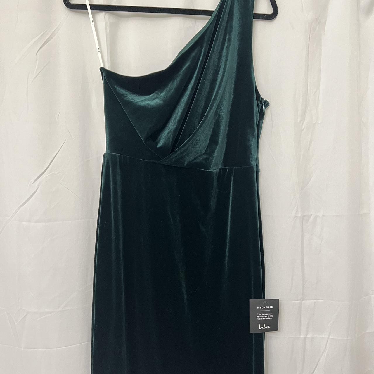 lulus green velvet dress
