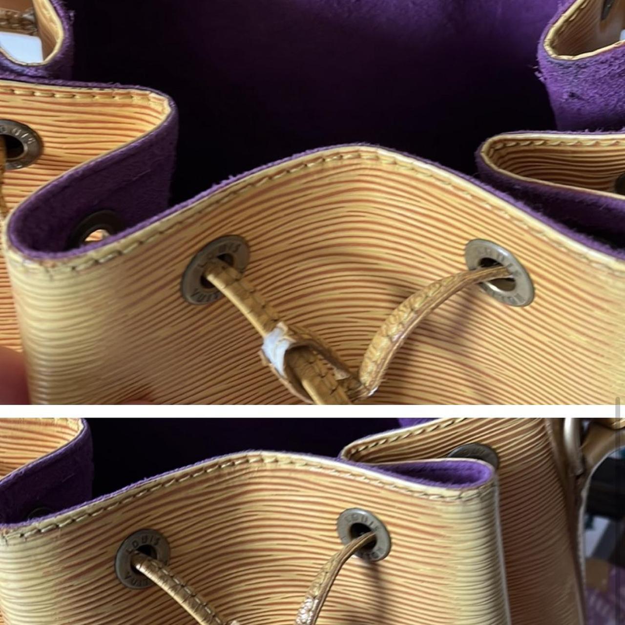 Vintage Louis Vuitton bucket bag Purple suede - Depop