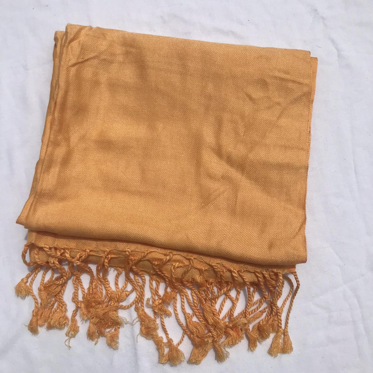 Mustard Yellow / Orange Fringe Scarf In perfect... Depop