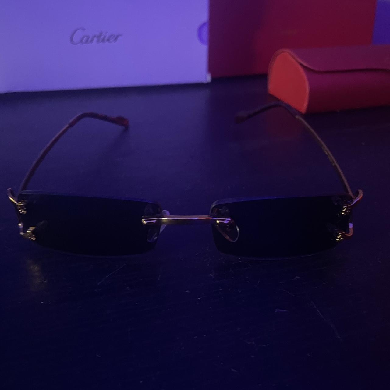 carter gold and black glasses - Depop