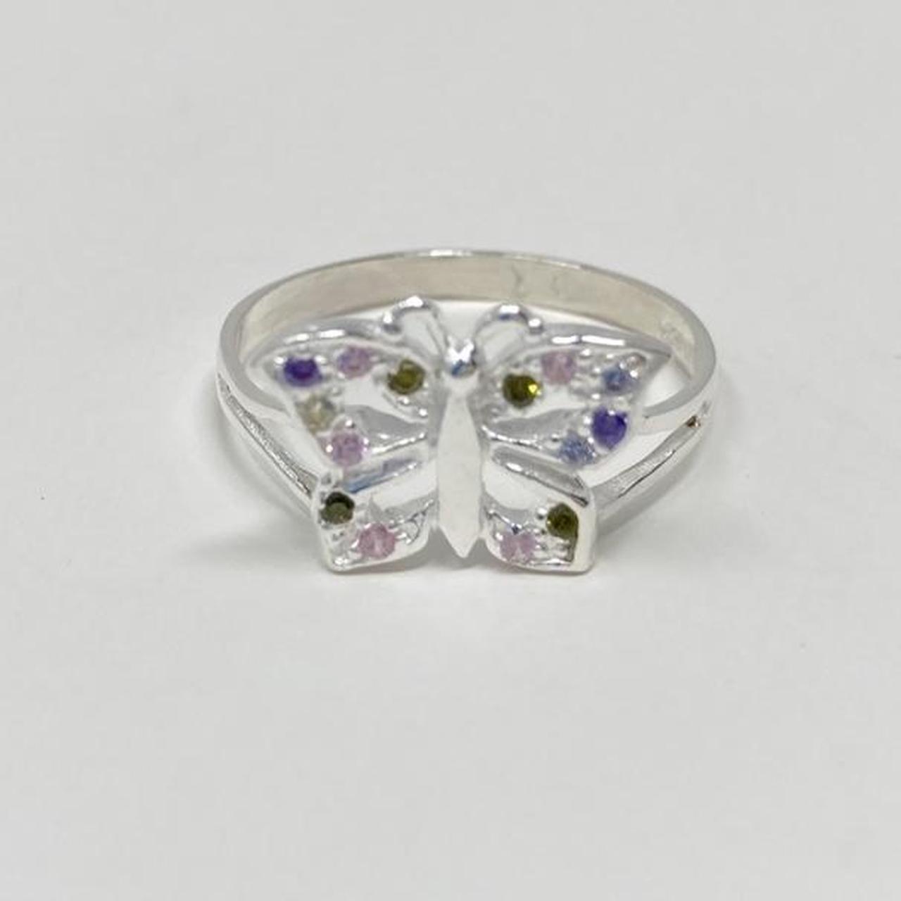 Zirconia Multi Stone Butterfly Ring, Depop