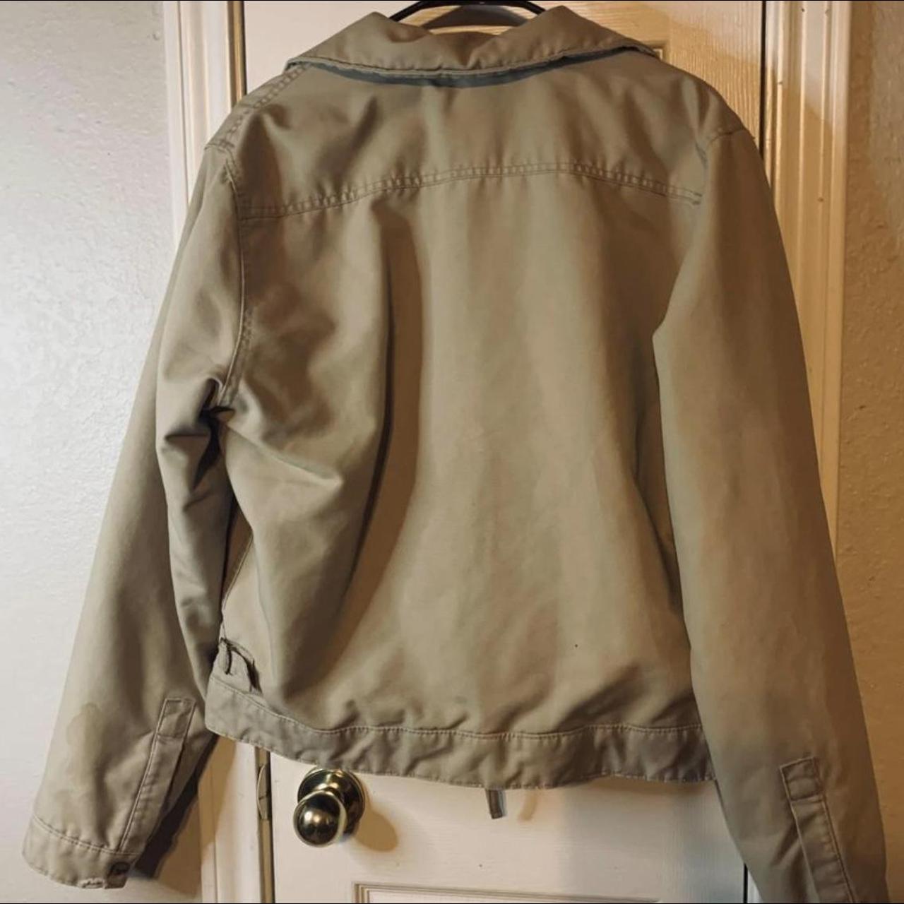 Hollister Co. Men's Cream and Khaki Jacket | Depop