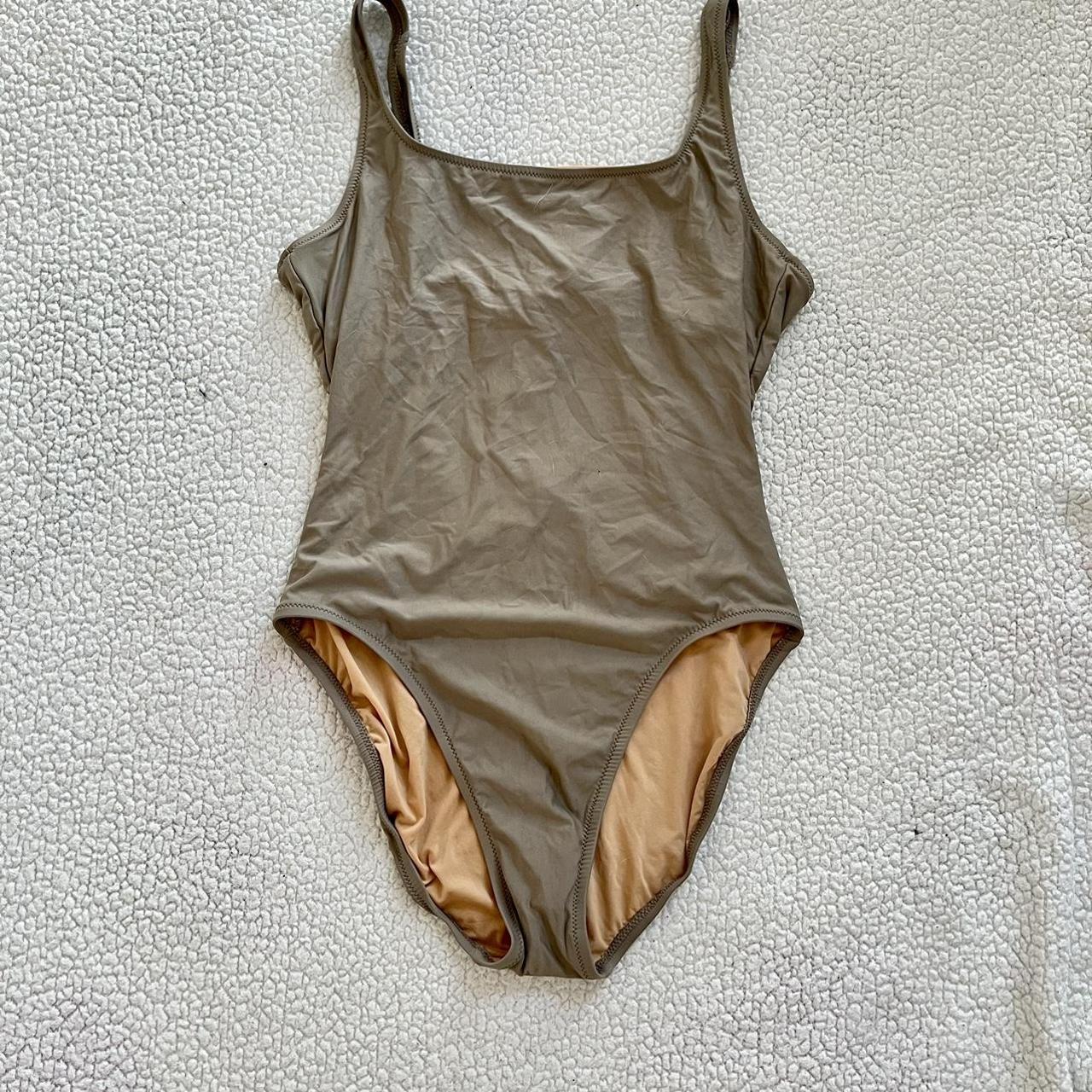 J.Crew Women's Khaki Swimsuit-one-piece | Depop