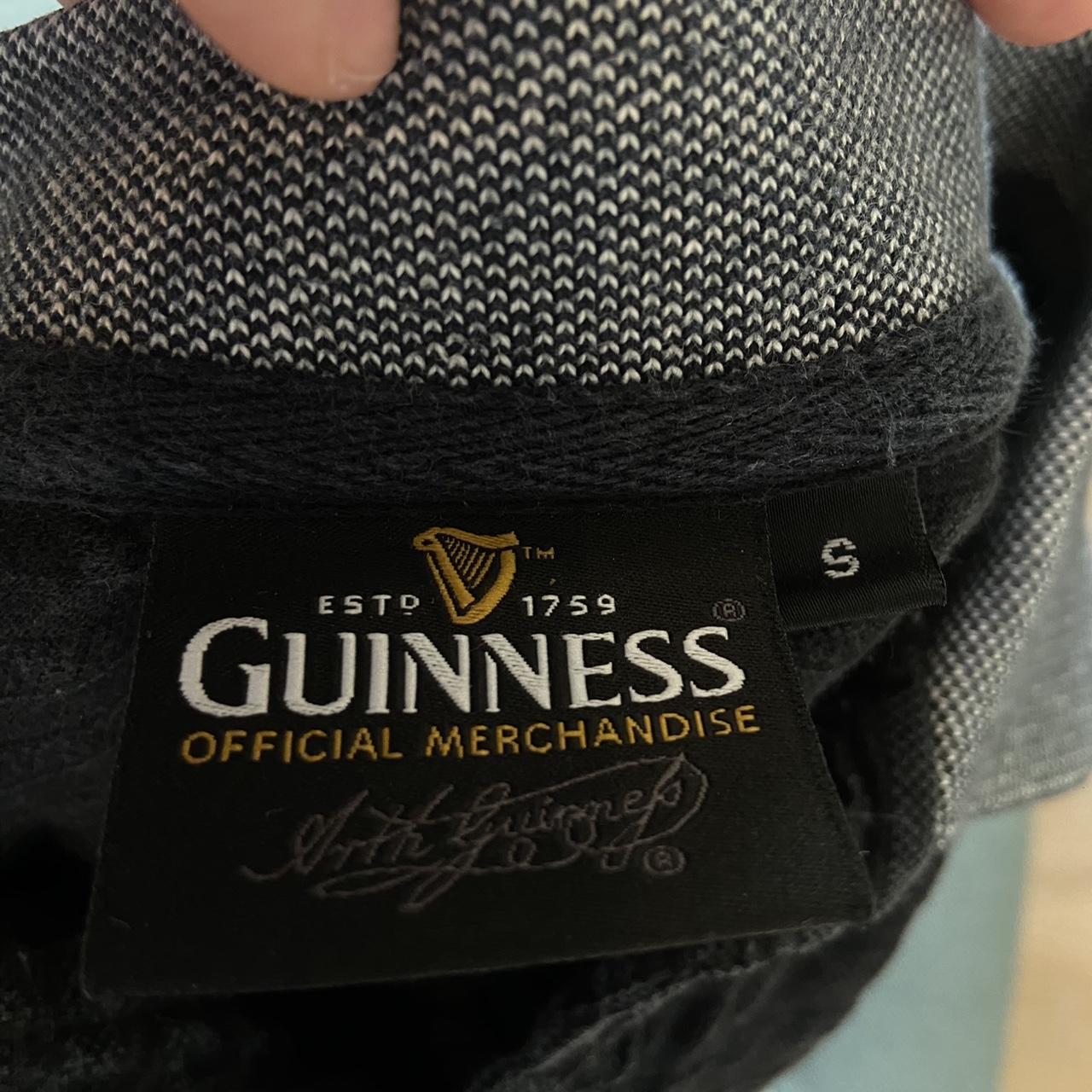 Black Vintage Guinness Polo Shirt Size S Great... - Depop