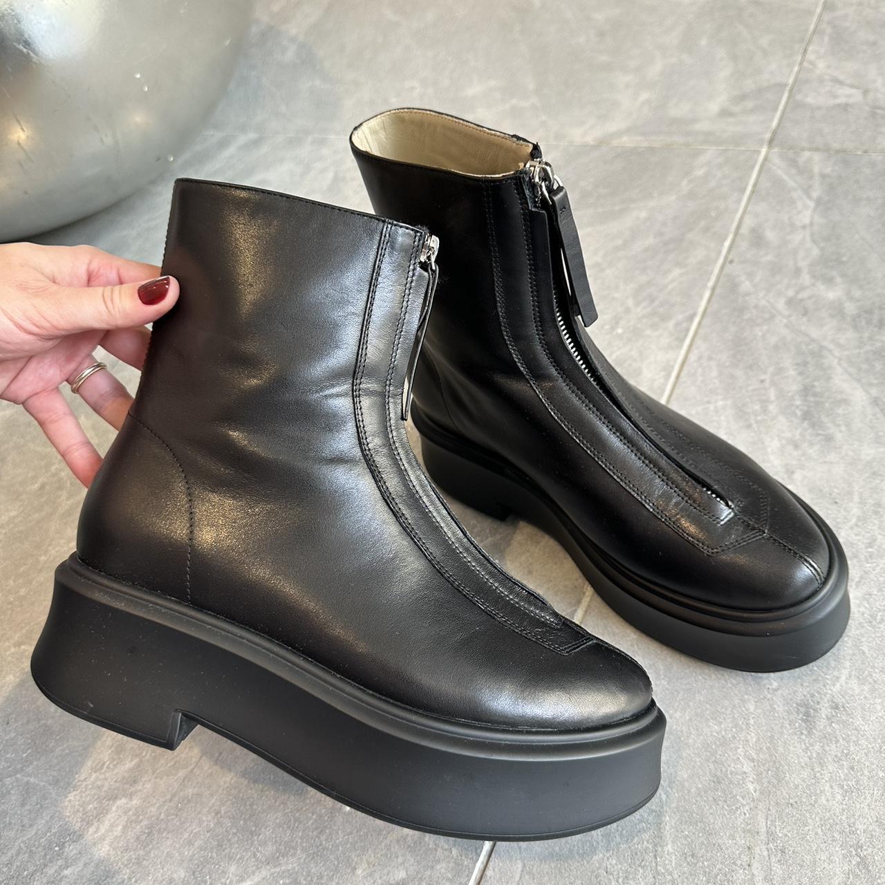 the row zip front boots