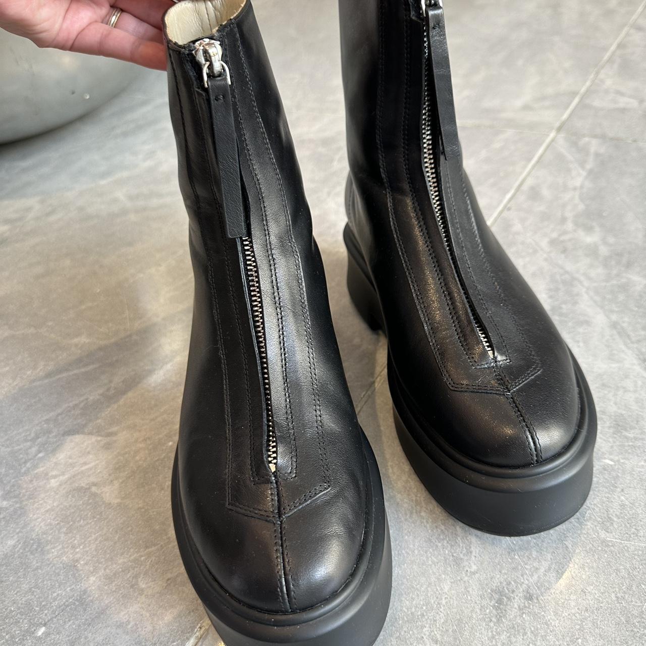 the row zip front boots