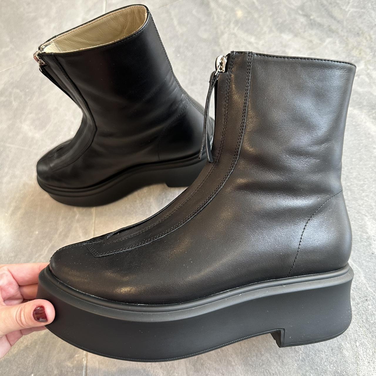 the row zip front boots