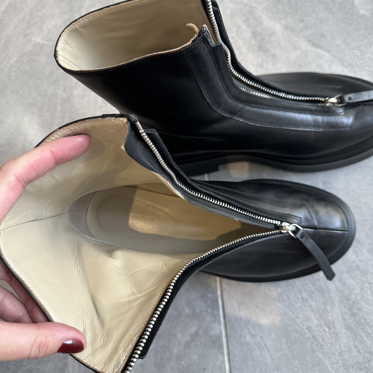 the row zip front boots
