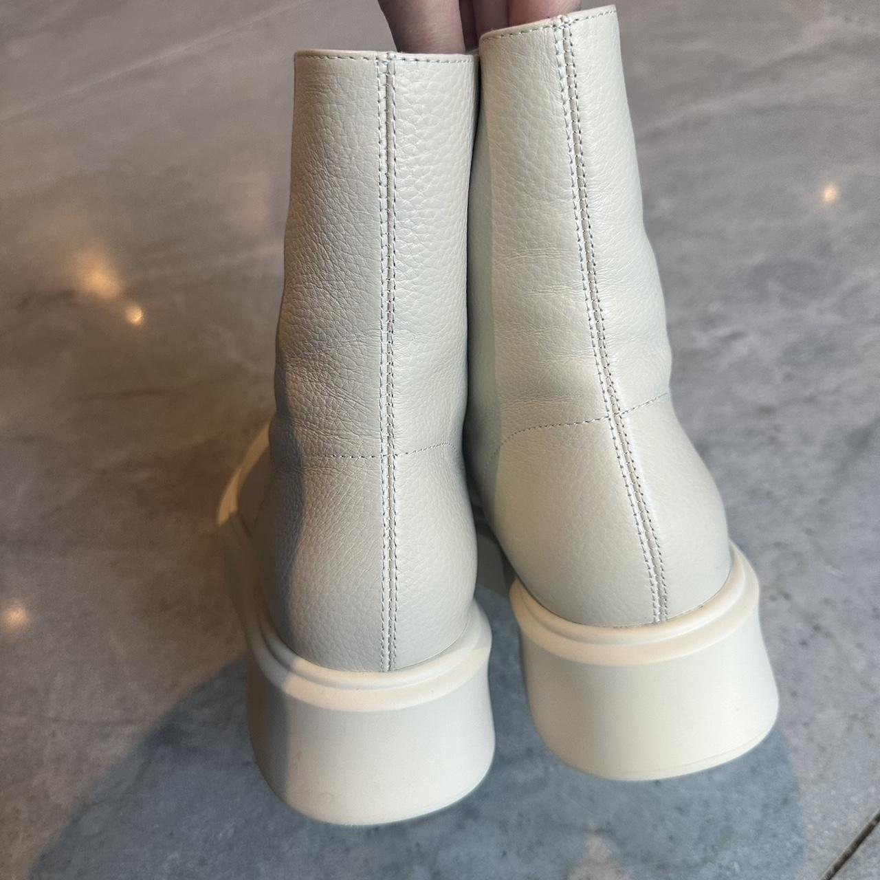 The Row Front-Zipped Ankle Boots White Natural US 8... - Depop