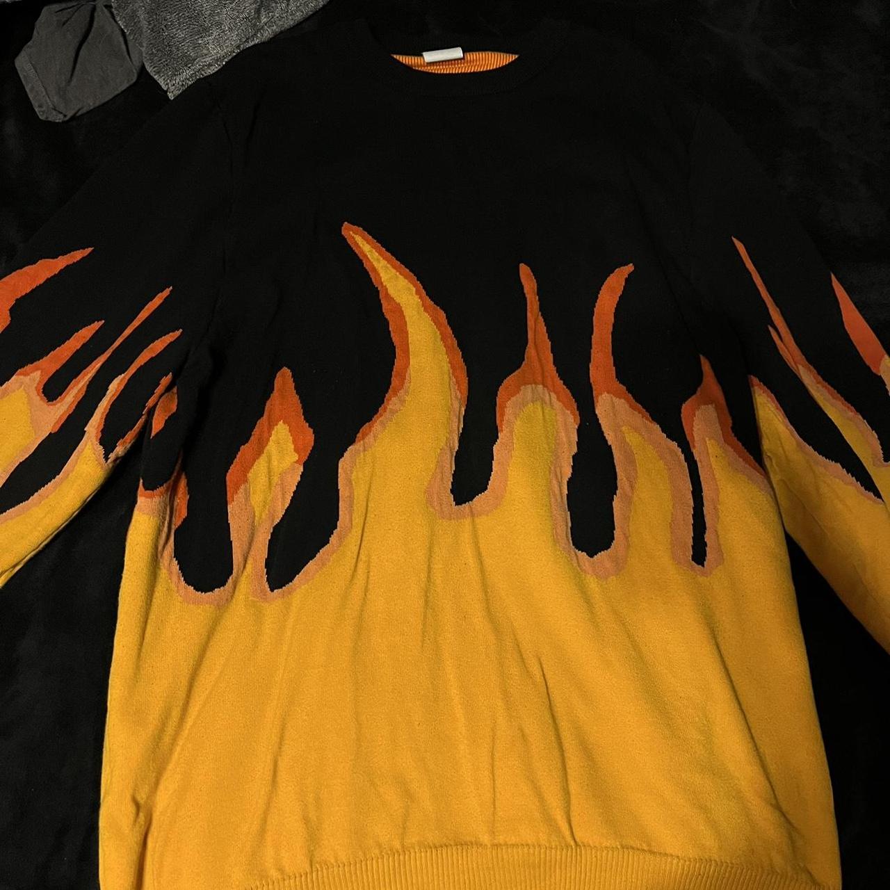 Sapnap 'Flame Name' T-Shirt Never Worn Size: - Depop